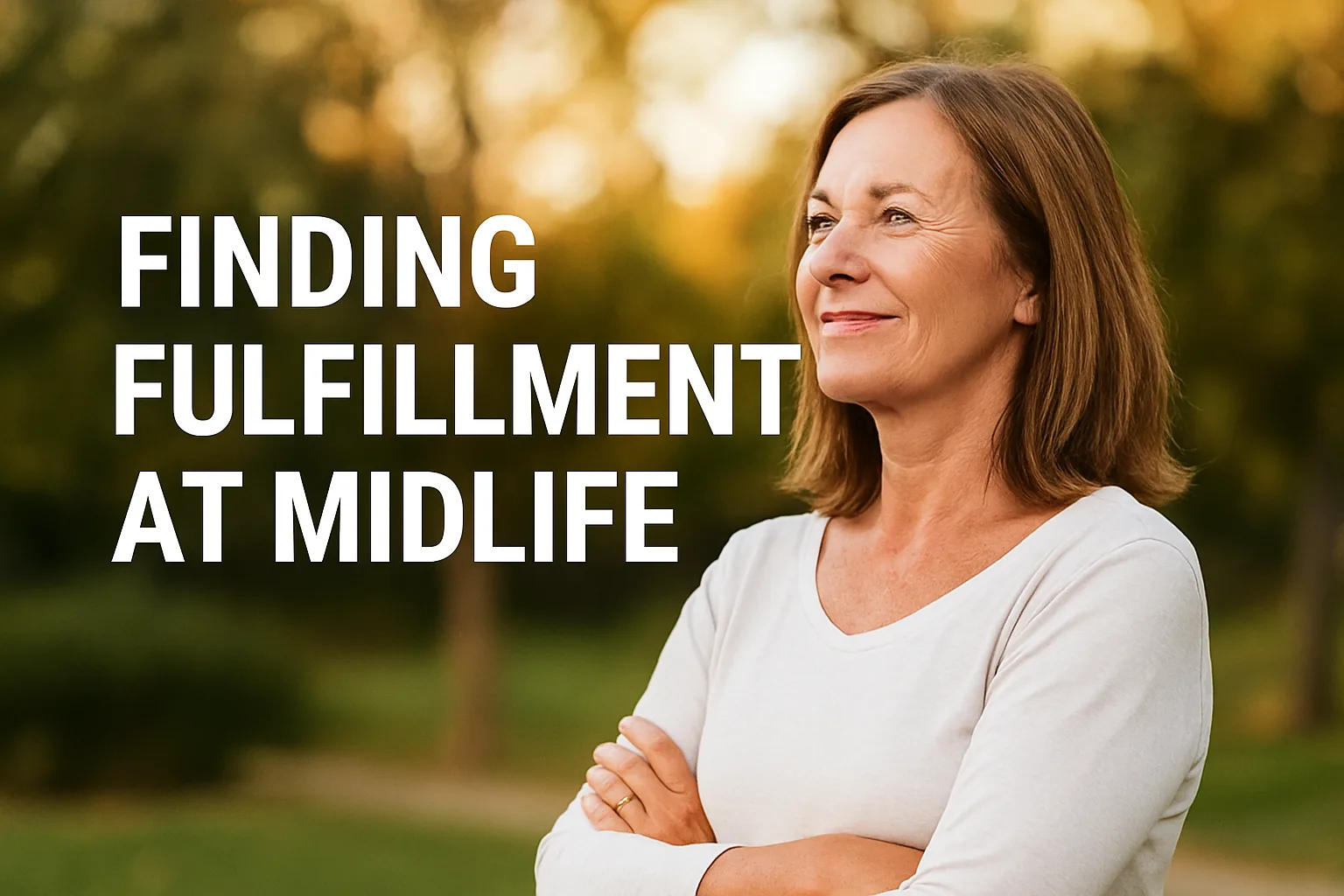 Woman outdoors considering a midlife career change