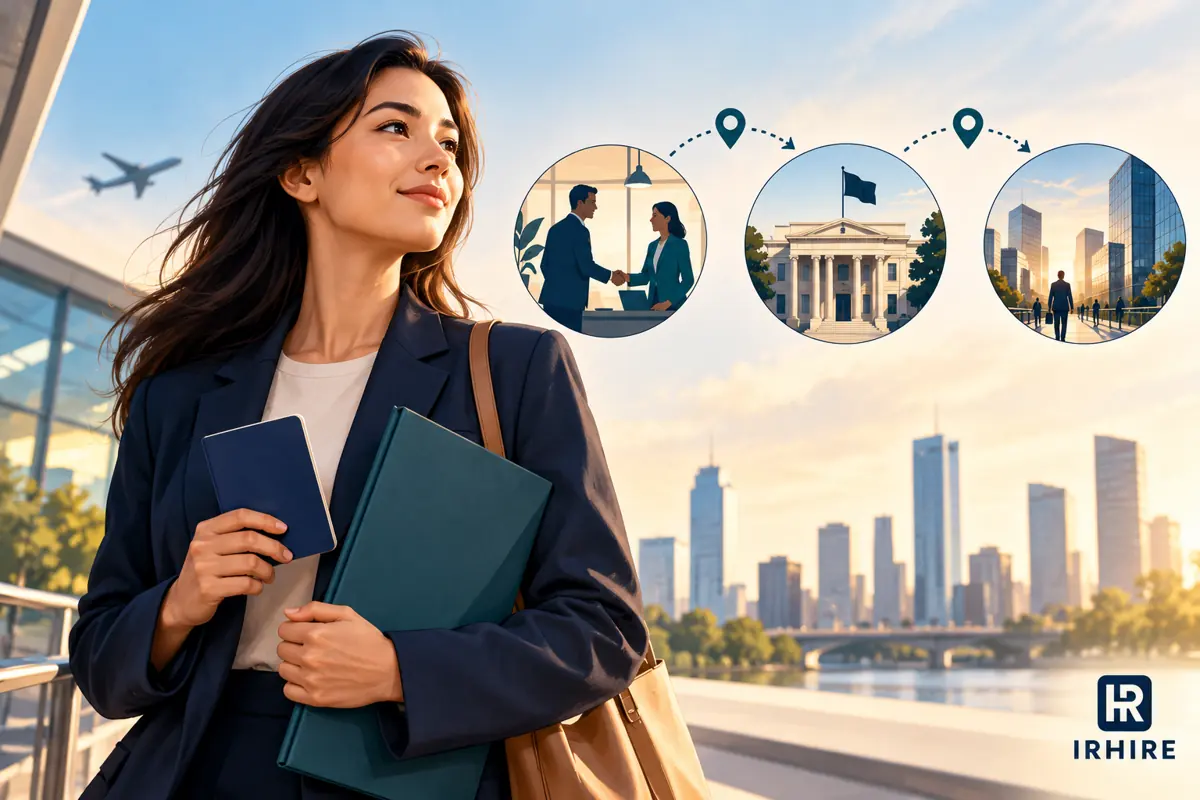 Professional organizing travel and employment documents